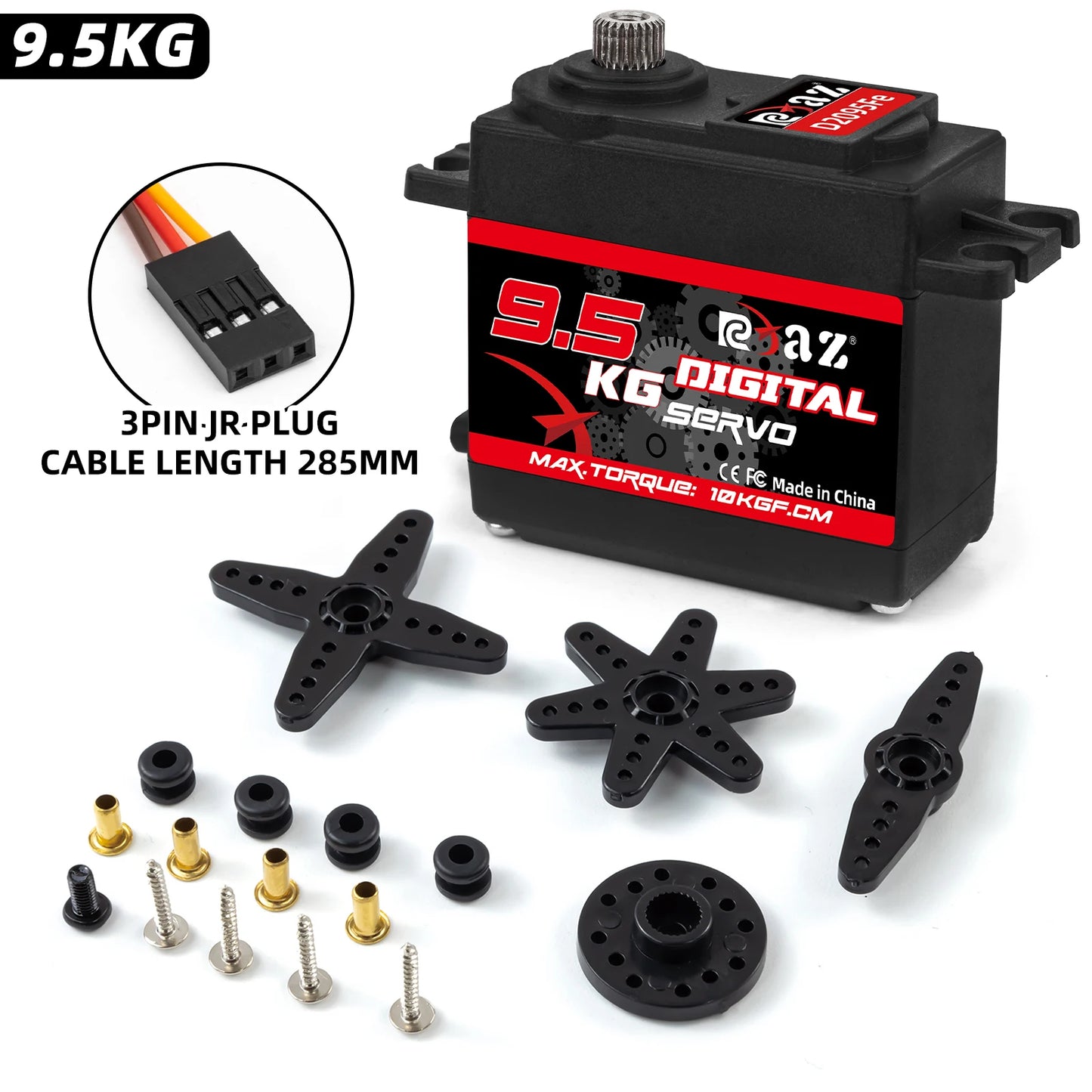 RCXAZ Digital Servo Rotation 180° Metal Gear Servo 3.5KG 6.5KG 9.5KG 14.5KG High Speed Servo for RC Car Robot Boat RC Helicopter